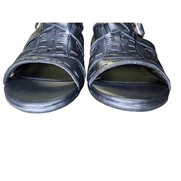 Clarks Bendables Black Open Toe Sandals Size 6.5 - Picture 9 of 11